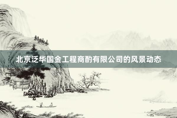 北京泛华国金工程商酌有限公司的风景动态