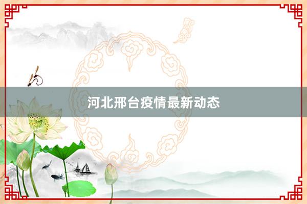 河北邢台疫情最新动态